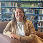 Bridger Wilson in NMU's Olson Library