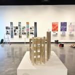 The gallery during the exhibit's installation (DeVos Art Museum photo)