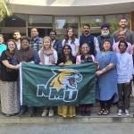 The NMU delegation with hosts in India