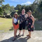 From left: White, Kennedy and Bergh at the Xunantunich Mayan Ruins in Belize during their preliminary site visit to San Ignacio.