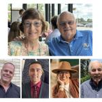 Top: Ann and Patrick Cashin. Bottom from left: Jim Thorburn, Ryan McAllister, Megan Persons and Jim Mansfield