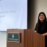 Angela Sun from Washington and Lee University presented “The Aesthetic Costs of Being Medicated” at the conference.