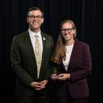 NMU President Brock Tessman with Megan Persons