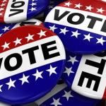 Collection of "Vote" buttons (stock photo)