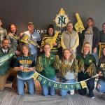 President Tessman and NMU Foundation staff show their Wildcat spirit on Giving Day