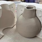 A Verdant Vessel in the NMU ceramics studio